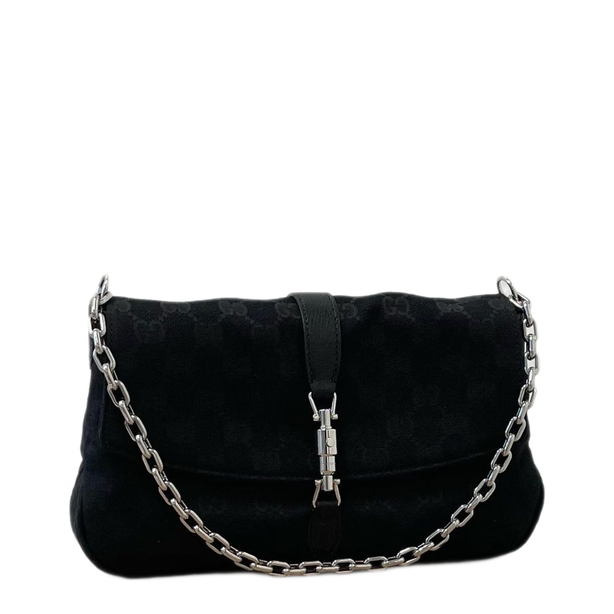 Aperitivo Medium Canvas Shoulder Bag - Black
