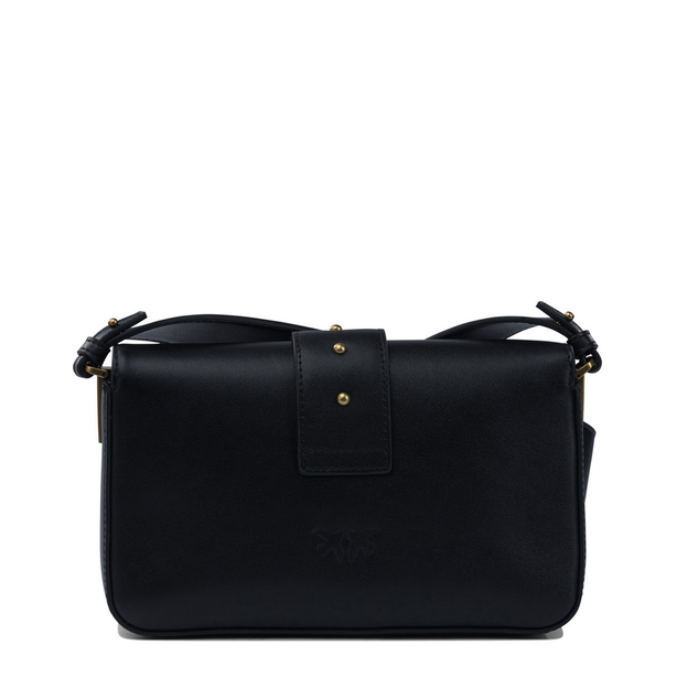 Love One Mini Soft Leather Crossbody - Black