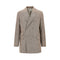 AMI Double-breasted wool jacket with martingale