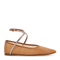 Ane Mesh Flat Beige White Crystals