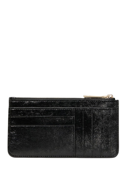 Kate Spade Bridget Crinkle Patent Large Slim Card Holder - Black