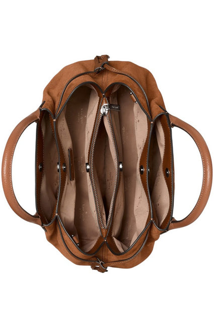 Kate Spade Dumpling Suede Large Satchel - Warm Ginger