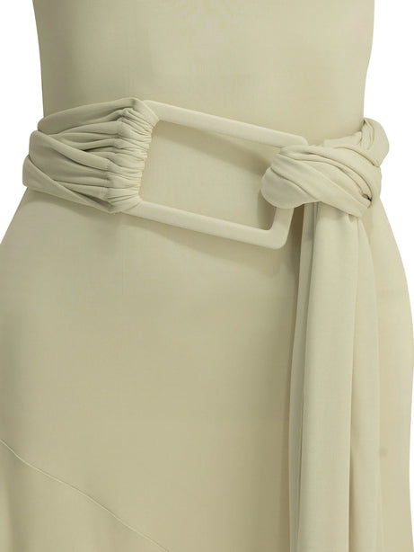 AlaïA Draped midi dress - White