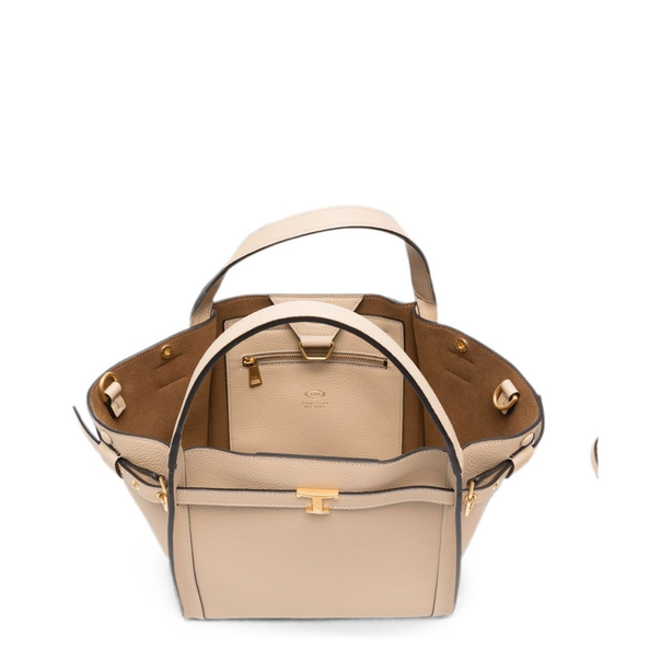 T Timeless Calfskin Tote - Brown