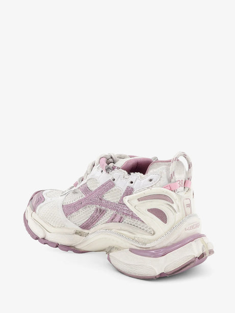 Balenciaga Runner mesh sneakers with glitter inserts - Whitelilacpink