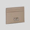 FERRAGAMO Gancini Leather Credit Card Holder Warm Taupe RS-220007
