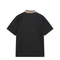 Dark Grey Polo Shirt With Check Collar