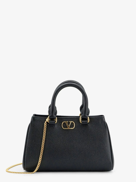 Valentino Garavani VLogo Signature Mini Leather Handbag - Nero
