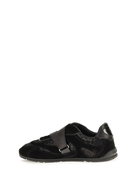 Pinko Yulia suede Sneakers with sequins - Black