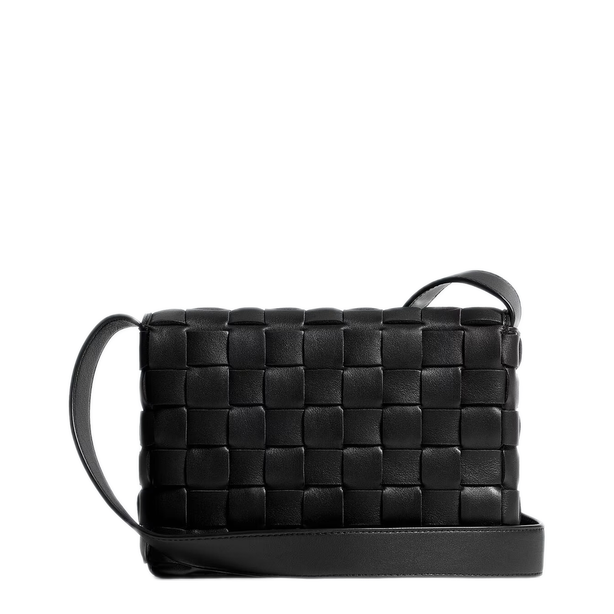 Small Calfskin Messenger - Black