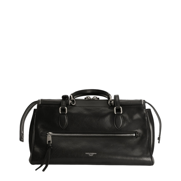Vittoria Medium Calfskin Top Handle Bag - Black
