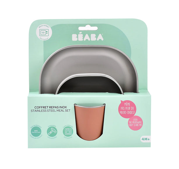 Beaba Stainless Steel Meal Set -  Terracotta
