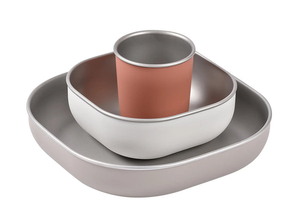 Beaba Stainless Steel Meal Set -  Terracotta