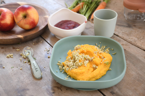 Beaba Silicone Suction Meal Set - Sage/Misty Green