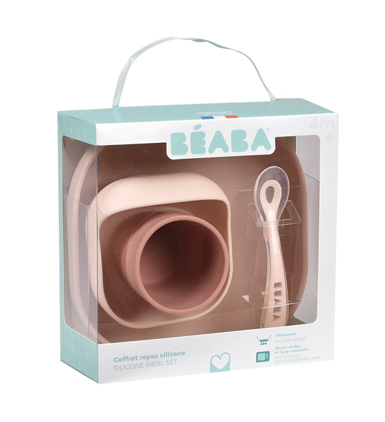 Beaba Silicone Suction Meal Set - Cotton Candy