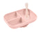 Beaba Silicone Suction Divided Plate & Spoon - Cotton Candy