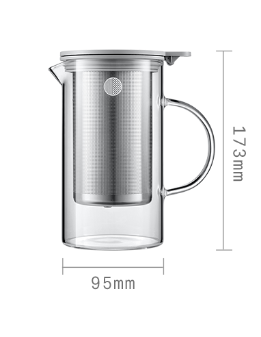 Bd60597 Buydeem Tea Pot Glass With Bracket 800Ml