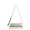 Cannolo Small Crackled Laminated Leather Handbag - Platino