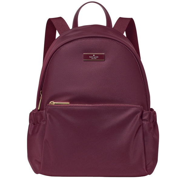 Kate Spade Carter Nylon Dome Backpack Bag - Deep Cherry KP110