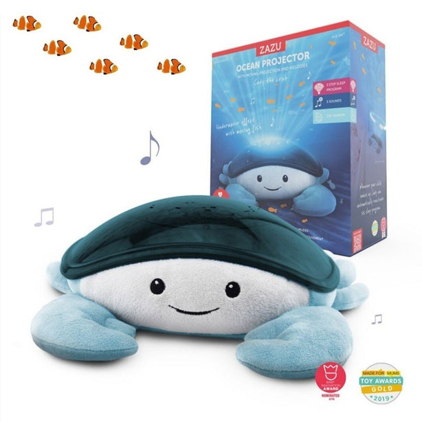 Zazu Cody the Crab, Ocean Projector Nightlight with Soothing Melodies