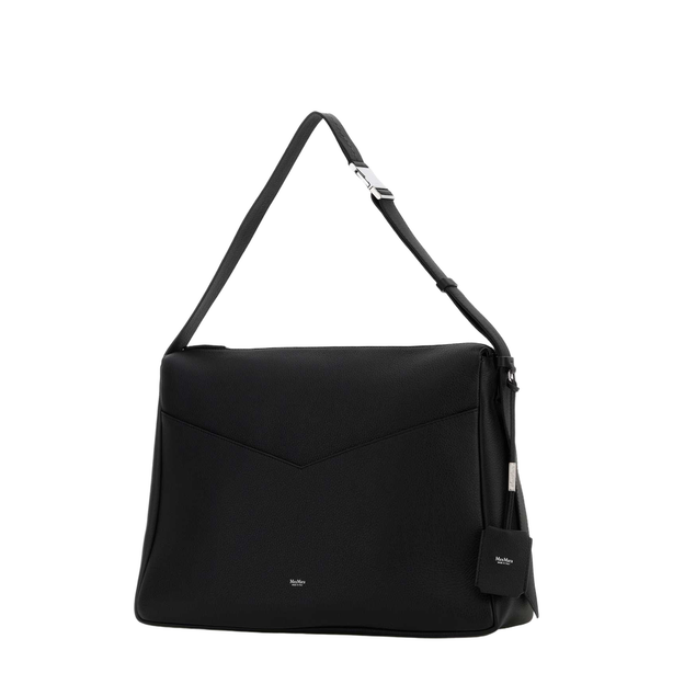 Skipper Medium Calfskin Shoulder Bag - Black