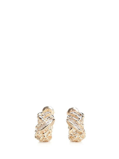 Bottega Veneta Intreccio Earrings - Gold