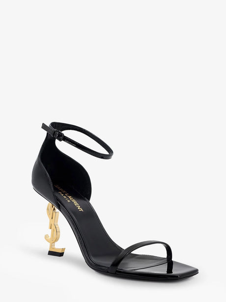 Saint Laurent Opyum 85 patent leather sandals - Nero