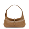 Jackie Slim Medium Soft Grain Leather Shoulder Bag - Dark Beige