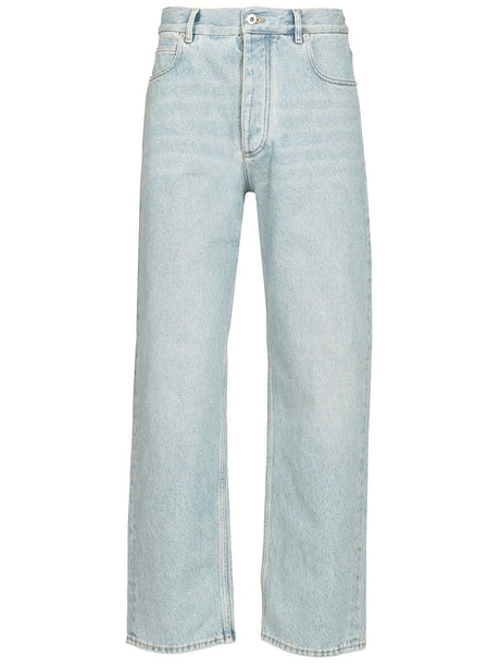 Bottega Veneta Wide Leg Jeans Color Sky Bleached - Sky Blue