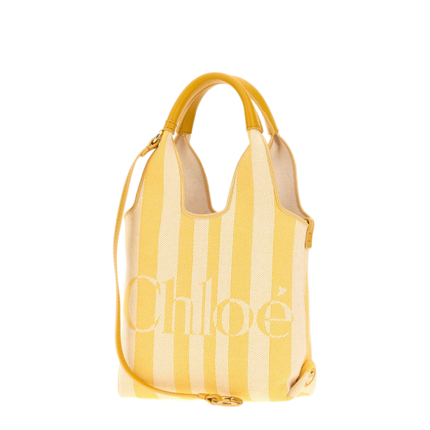 Embroidered Canvas Stripy Handbag