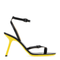 Black Leather Petal Sandals