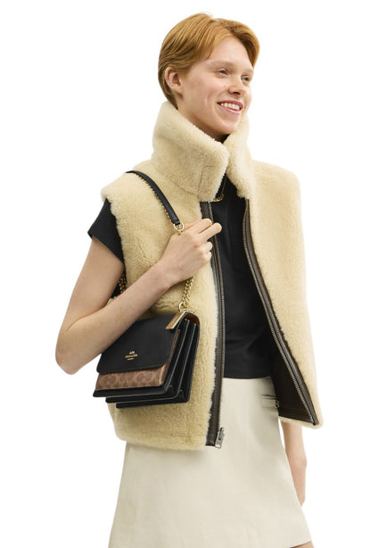 Coach Klare Crossbody Bag In Signature Canvas - Tan/Black Multi