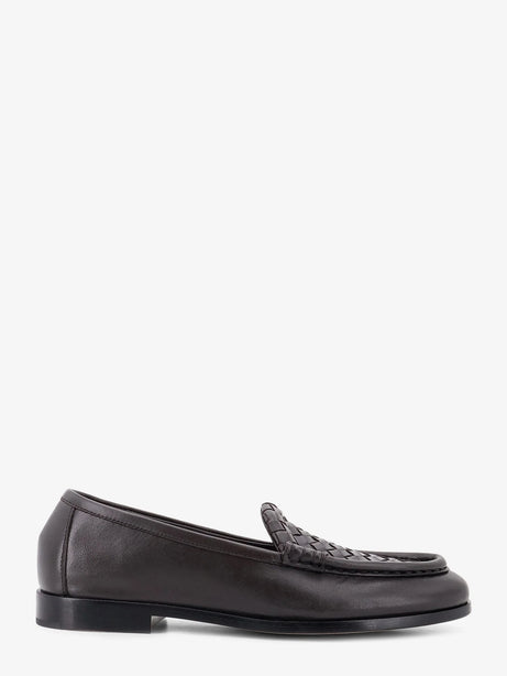 Bottega Veneta Silenzio leather loafers with Intrecciato motif - Espresso