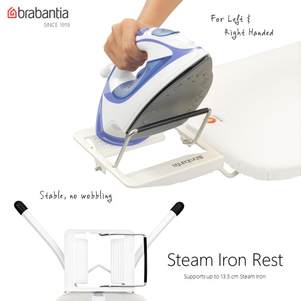 Brabantia PerfectFit Ironing Board, Steam Iron Rest, B, 124 x 38 cm
