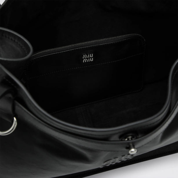Black Leather Shoulder Bag