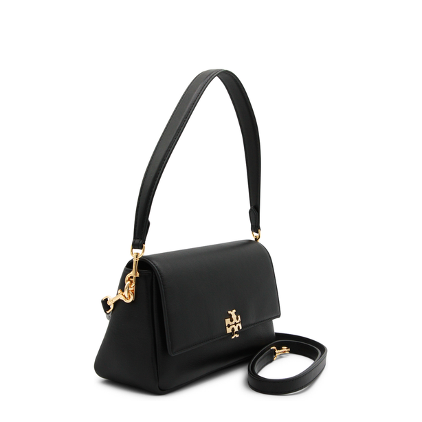 Charlie Small Calf Leather Shoulder Bag - Black
