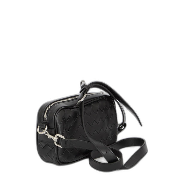 Mini Intrecciato Camera Bag - Black