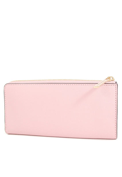 Michael Kors Jet Set Travel Large Saffiano Leather Quarter Zip Wallet - Powder Blush