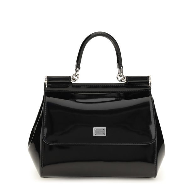 Sicily Small Calfskin Handbag - Black
