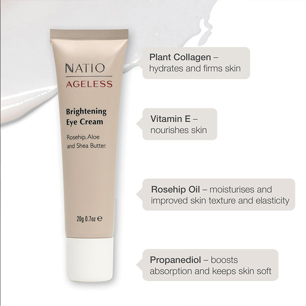 Natio Ageless Brightening Eye Cream, 20g