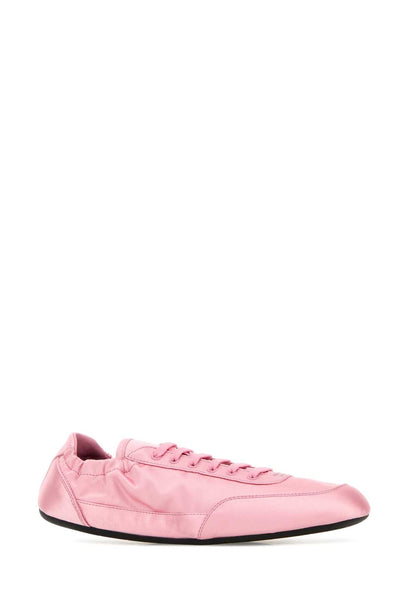 Pink Satin Collapse Sneakers