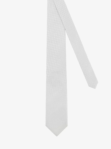 Tom Ford Silk tie with geometric pattern - Silver