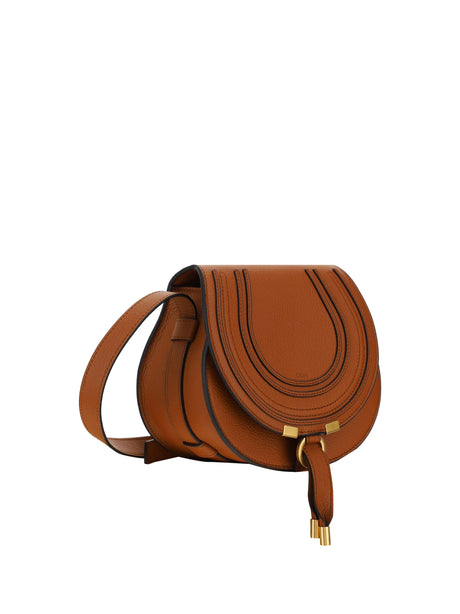 Chloé Small Marcie leather Shoulder Bag - Tan