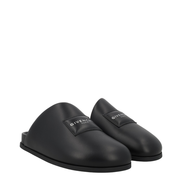 Givenchy Black Leather Slippers