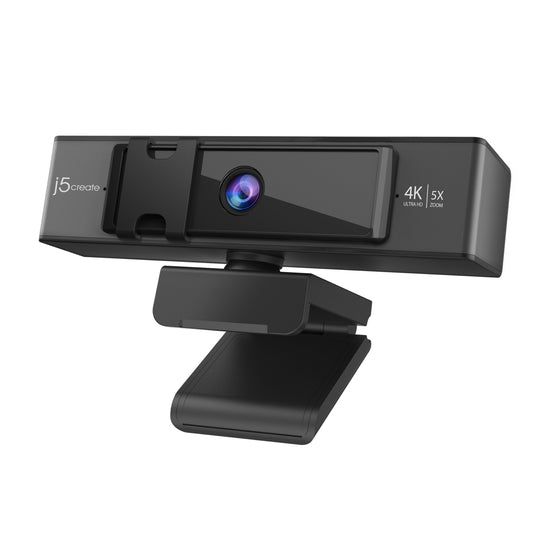 J5Create USB™ 4K Ultra HD Webcam with 360° Rotation & 5X Digital Zoom Controller
