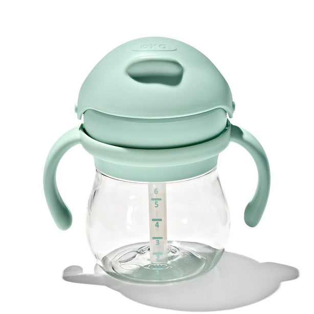 OXO Tot Transitions Toddler Straw Cup with Removable Handles, 6oz/180ml