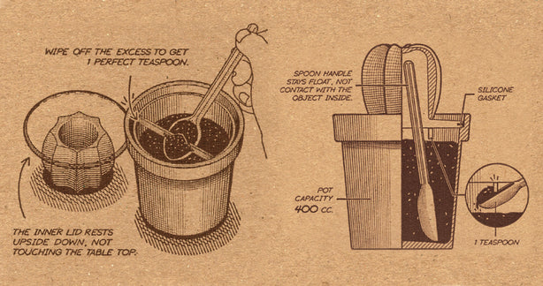 Qualy Cacnister Coffee/Tea Canister And Spoon