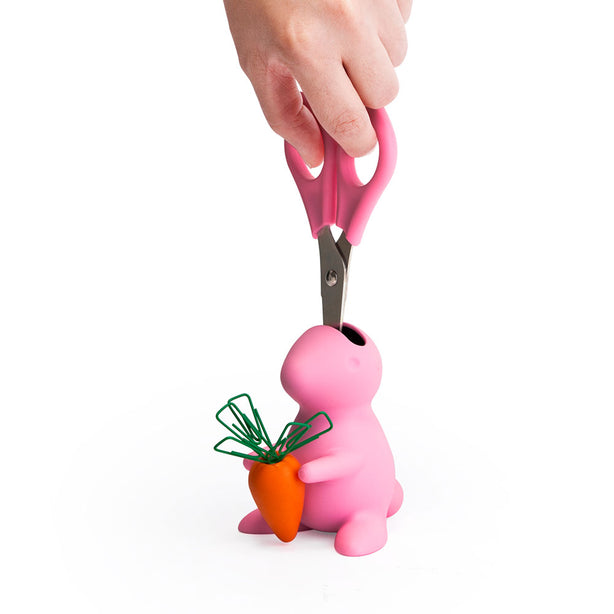 Qualy Desk Bunny Scissors & Paper Clip Holder