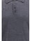 Charcoal Virgin Wool Polo with Golden Applications