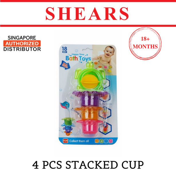 Shears Baby Toy Toddler Bath Toy 4 PCS STACKED CUP